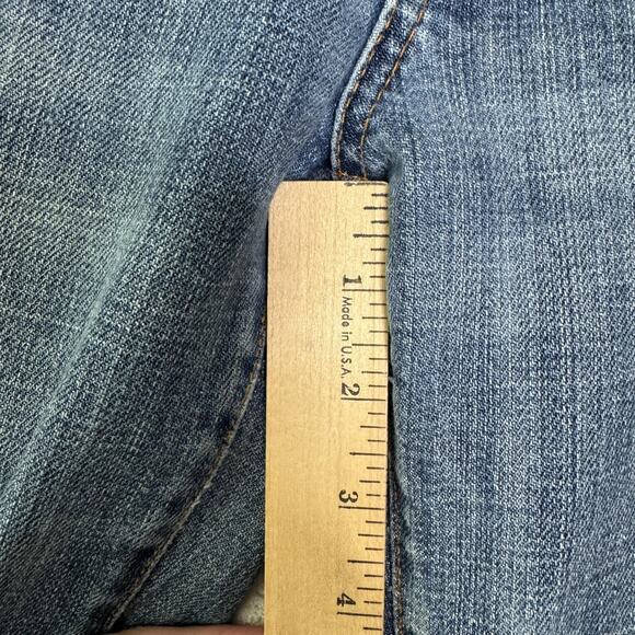 7 For All Mankind Jeans Womens 30 Flare Stretch Denim Distressed Made in USA - Picture 13 of 16